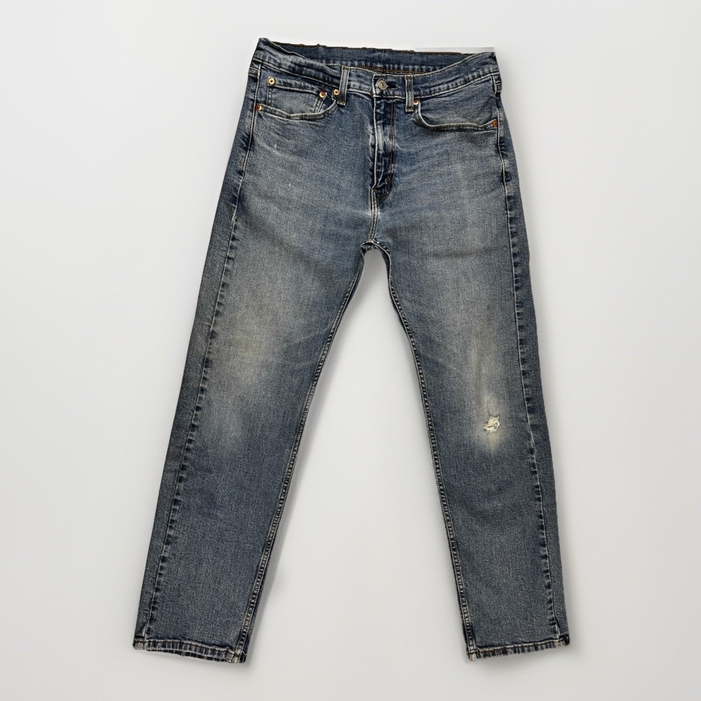 Levi's 505 Mens‎ Jeans 34X32 Blue Straight Medium Wash Denim 5 Pocket Durable